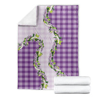 Violet Hawaii Palaka Blanket Maile Pikake Honohono Orchid Lei LT05 - Polynesian Pride