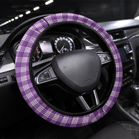 Violet Hawaii Palaka Steering Wheel Cover Maile Pikake Honohono Orchid Lei LT05 Universal Fit Violet - Polynesian Pride