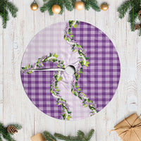 Violet Hawaii Palaka Tree Skirt Maile Pikake Honohono Orchid Lei LT05 Casual Violet - Polynesian Pride