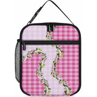 Pink Hawaii Palaka Lunch Bag Maile Pikake Honohono Orchid Lei LT05 10.2 × 8.3 × 4.3 inch Pink - Polynesian Pride
