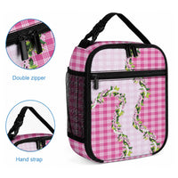 Pink Hawaii Palaka Lunch Bag Maile Pikake Honohono Orchid Lei LT05 - Polynesian Pride