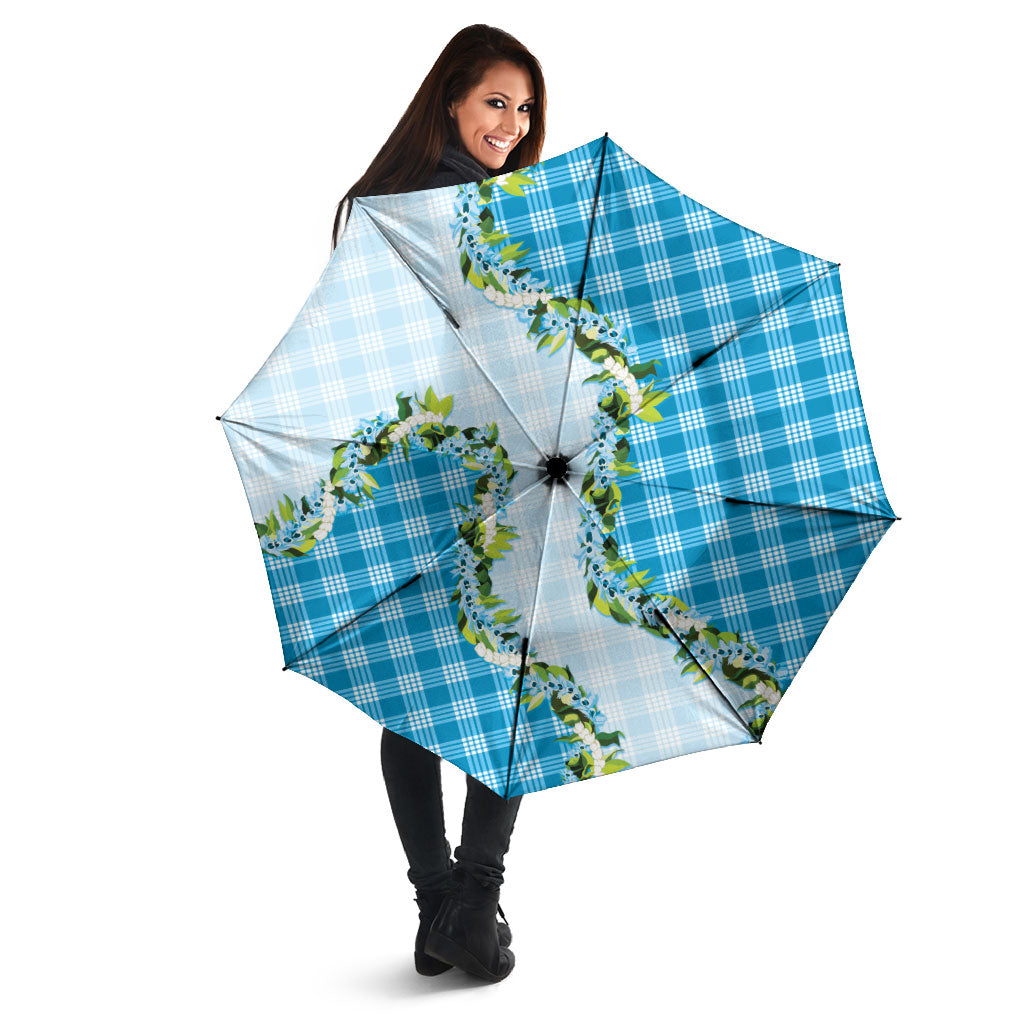 Blue Hawaii Palaka Umbrella Maile Pikake Honohono Orchid Lei LT05 - Polynesian Pride
