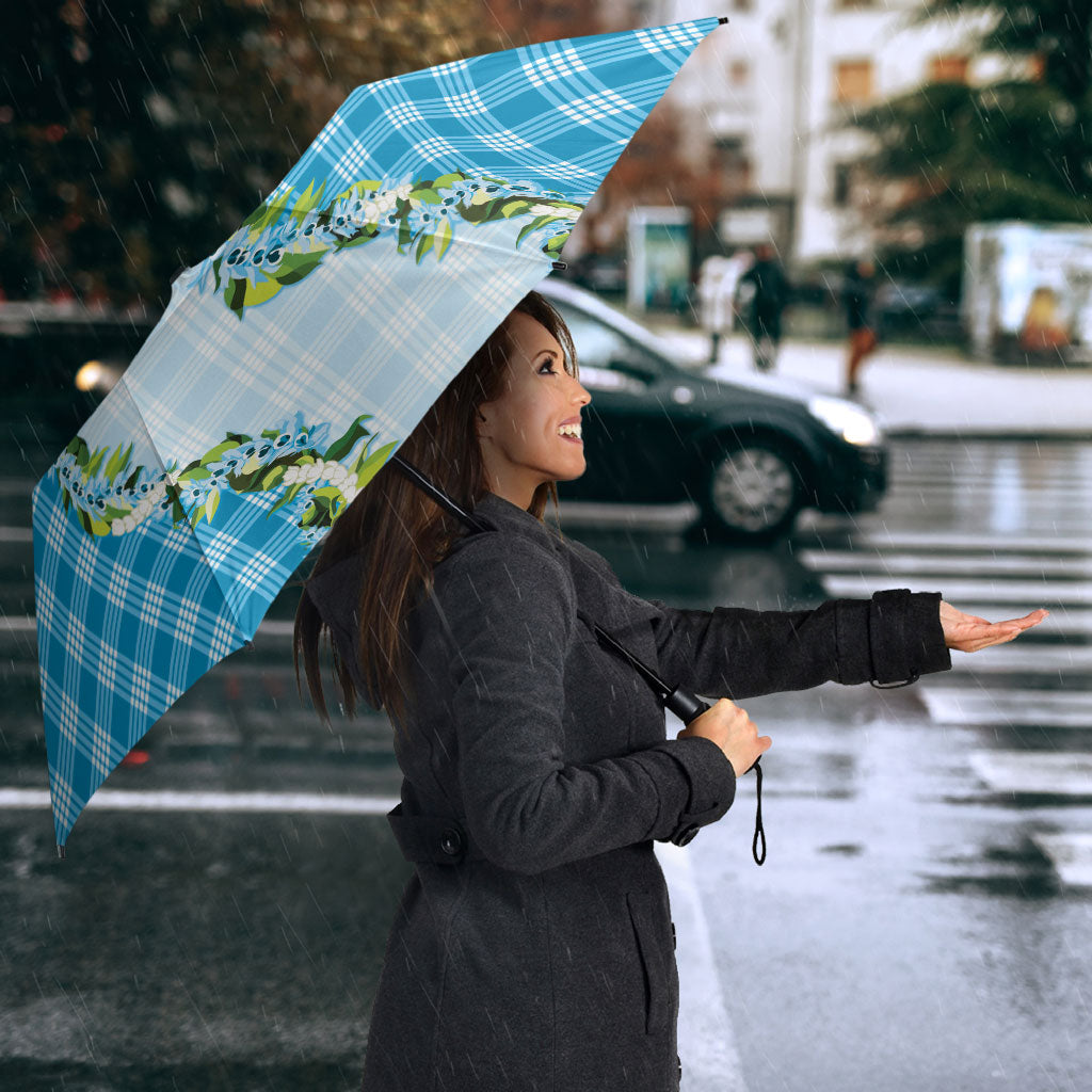 Blue Hawaii Palaka Umbrella Maile Pikake Honohono Orchid Lei LT05 - Polynesian Pride