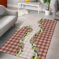 Mocha Hawaii Palaka Area Rug Maile Pikake Honohono Orchid Lei LT05 - Polynesian Pride