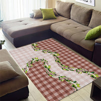 Mocha Hawaii Palaka Area Rug Maile Pikake Honohono Orchid Lei LT05 - Polynesian Pride