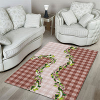 Mocha Hawaii Palaka Area Rug Maile Pikake Honohono Orchid Lei LT05 - Polynesian Pride