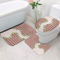 Mocha Hawaii Palaka Bathroom Set Maile Pikake Honohono Orchid Lei LT05 - Polynesian Pride