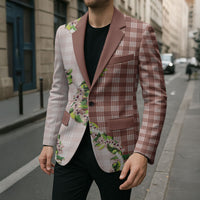 Mocha Hawaii Palaka Blazer Maile Pikake Honohono Orchid Lei LT05 - Polynesian Pride