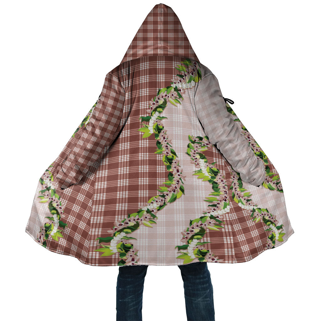 Mocha Hawaii Palaka Cloak Maile Pikake Honohono Orchid Lei LT05 Unisex Mocha - Polynesian Pride