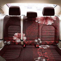 Hawaii Hibiscus With Oxblood Polynesian Pattern Back Car Seat Cover LT05 - Polynesian Pride