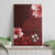 Hawaii Hibiscus With Oxblood Polynesian Pattern Canvas Wall Art