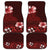 Hawaii Hibiscus With Oxblood Polynesian Pattern Car Mats