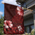 Hawaii Hibiscus With Oxblood Polynesian Pattern Garden Flag