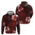 Hawaii Hibiscus With Oxblood Polynesian Pattern Hoodie