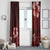 Hawaii Hibiscus With Oxblood Polynesian Pattern Window Curtain