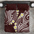 Plumeria With Oxblood Polynesian Tattoo Pattern Bedding Set