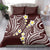 Plumeria With Oxblood Polynesian Tattoo Pattern Bedding Set