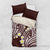 Plumeria With Oxblood Polynesian Tattoo Pattern Bedding Set