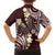 Plumeria With Oxblood Polynesian Tattoo Pattern Family Matching Long Sleeve Bodycon Dress and Hawaiian Shirt