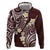 Plumeria With Oxblood Polynesian Tattoo Pattern Hoodie