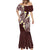 Plumeria With Oxblood Polynesian Tattoo Pattern Mermaid Dress