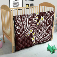 Plumeria With Oxblood Polynesian Tattoo Pattern Quilt LT05 - Polynesian Pride