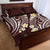 Plumeria With Oxblood Polynesian Tattoo Pattern Quilt Bed Set