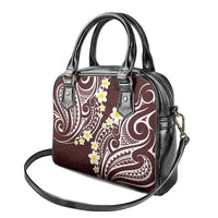 Plumeria With Oxblood Polynesian Tattoo Pattern Shoulder Handbag LT05 - Polynesian Pride