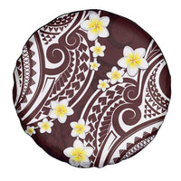 Plumeria With Oxblood Polynesian Tattoo Pattern Spare Tire Cover LT05 - Polynesian Pride