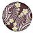 Plumeria With Oxblood Polynesian Tattoo Pattern Spare Tire Cover