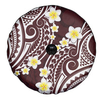 Plumeria With Oxblood Polynesian Tattoo Pattern Spare Tire Cover LT05 - Polynesian Pride