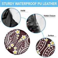Plumeria With Oxblood Polynesian Tattoo Pattern Spare Tire Cover LT05 - Polynesian Pride