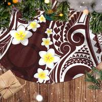 Plumeria With Oxblood Polynesian Tattoo Pattern Tree Skirt LT05 - Polynesian Pride
