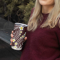Plumeria With Oxblood Polynesian Tattoo Pattern Tumbler Cup LT05 - Polynesian Pride