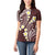 Plumeria With Oxblood Polynesian Tattoo Pattern Women Polo Shirt