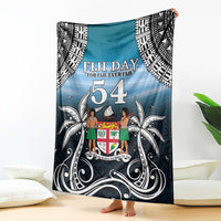 Happy 54th Fiji Day Blanket Forever Fiji With Tapa Tribal Pattern LT05 - Polynesian Pride
