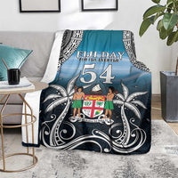 Happy 54th Fiji Day Blanket Forever Fiji With Tapa Tribal Pattern LT05 - Polynesian Pride