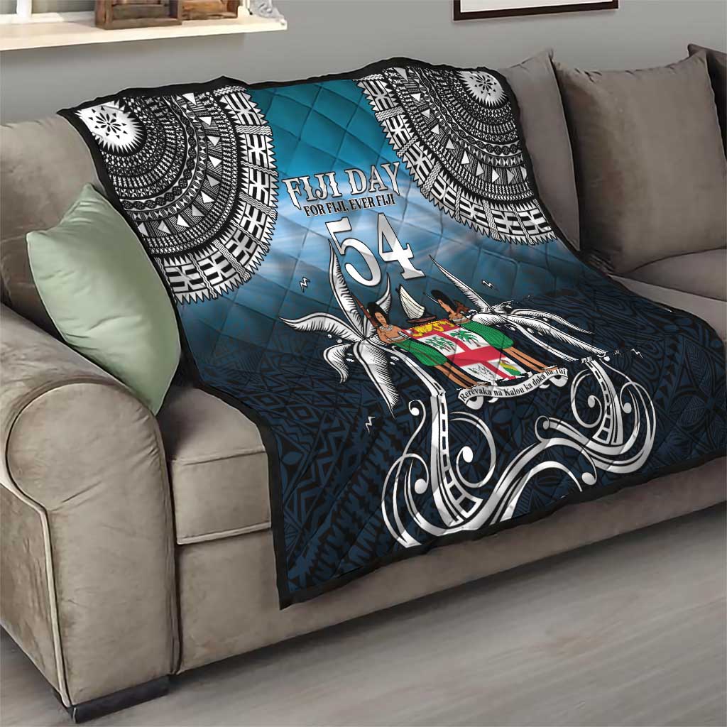 Happy 54th Fiji Day Quilt Forever Fiji With Tapa Tribal Pattern LT05 - Polynesian Pride