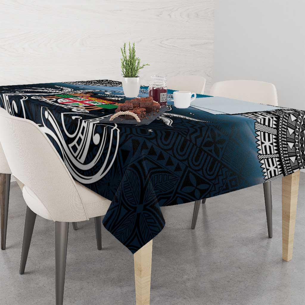 Happy 54th Fiji Day Tablecloth Forever Fiji With Tapa Tribal Pattern LT05 - Polynesian Pride