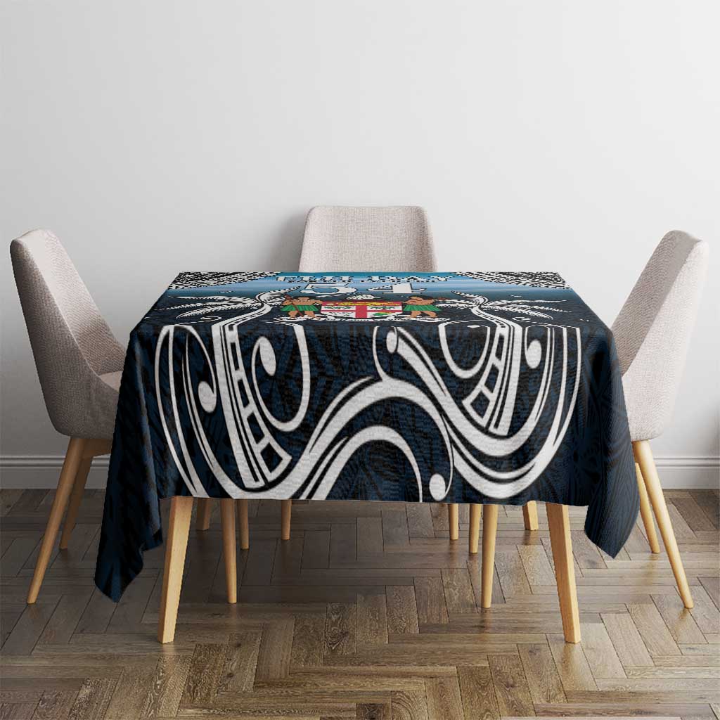 Happy 54th Fiji Day Tablecloth Forever Fiji With Tapa Tribal Pattern LT05 - Polynesian Pride