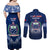 Samoa Rugby Couples Matching Off Shoulder Maxi Dress and Long Sleeve Button Shirts World Cup 2023 Coat Of Arms With Polynesian Pattern LT05 - Polynesian Pride