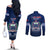 Samoa Rugby Couples Matching Off The Shoulder Long Sleeve Dress and Long Sleeve Button Shirts World Cup 2023 Coat Of Arms With Polynesian Pattern LT05 - Polynesian Pride