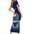 Samoa Rugby Short Sleeve Bodycon Dress World Cup 2023 Coat Of Arms With Polynesian Pattern LT05 - Polynesian Pride