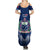 Samoa Rugby Summer Maxi Dress World Cup 2023 Coat Of Arms With Polynesian Pattern LT05 - Polynesian Pride