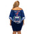 Custom Samoa Rugby Family Matching Off Shoulder Short Dress and Hawaiian Shirt World Cup 2023 Coat Of Arms With Polynesian Pattern LT05 - Polynesian Pride