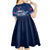 Custom Samoa Rugby Kid Short Sleeve Dress World Cup 2023 Coat Of Arms With Polynesian Pattern LT05 - Polynesian Pride