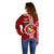 Tonga Rugby Off Shoulder Sweater World Cup 2023 Coat Of Arms Ngatu Pattern LT05 - Polynesian Pride