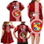 Custom Tonga Rugby Family Matching Long Sleeve Bodycon Dress and Hawaiian Shirt World Cup 2023 Coat Of Arms Ngatu Pattern LT05 - Polynesian Pride