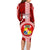 Custom Tonga Rugby Family Matching Long Sleeve Bodycon Dress and Hawaiian Shirt World Cup 2023 Coat Of Arms Ngatu Pattern LT05 - Polynesian Pride