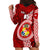 Custom Tonga Rugby Hoodie Dress World Cup 2023 Coat Of Arms Ngatu Pattern LT05 - Polynesian Pride